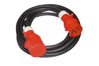 Cordon de rallonge cee,5 m,noir 16A  pas cher