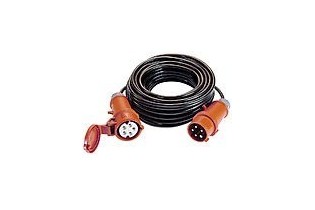 Cordon de rallonge cee,5 m,noir 16A  pas cher