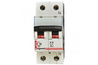  Disjoncteur Legrand 13A, 2 modules caractéristique C, 1 pôle+N, 10kA, 230V