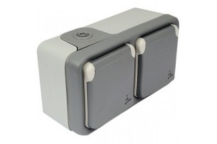  Legrand Plexo ™ humidité AP compl. Prise de courant 2 fois, horizontal