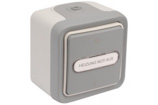 Legrand Plexo™ 55 étanche compl. interrupteur d'arrêt d'urgence chauffage