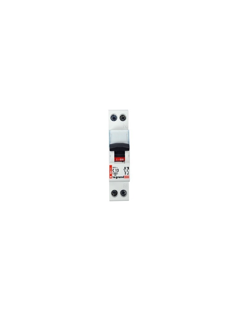 Disjoncteur Legrand 13A courbe C 1 pôle+N 6kA, 1 module pas cher