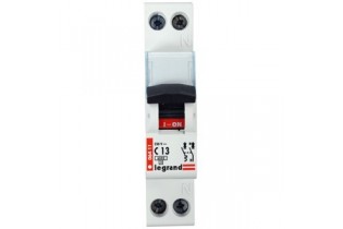 Disjoncteur Legrand 13A courbe C 1 pôle+N 6kA, 1 module pas cher