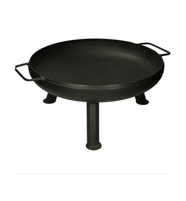 Foyer de jardin Ø 790 mm noir laqué, acier S235JR