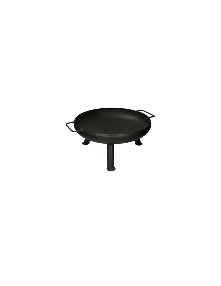 Foyer de jardin Ø 790 mm noir laqué, acier S235JR
