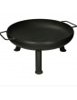 Foyer de jardin Ø 790 mm noir laqué, acier S235JR