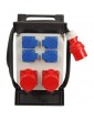 Distributeur mobile CEE p. D/A/L/NL 2x16A CEE, 4 prises SCHUKO