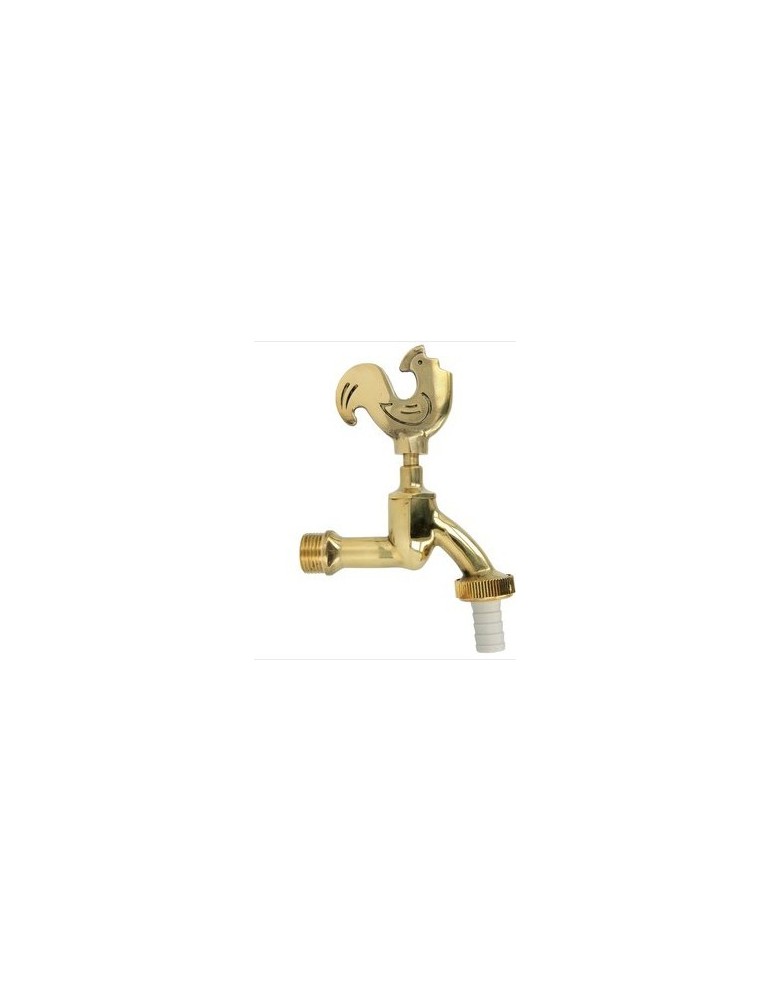 Robinet de vidange Nostalgie "Coq" 1/2" FM, laiton patiné