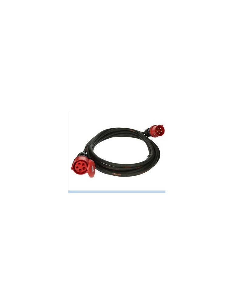 Cordon de rallonge CEE 25 m noir fiche 32A/prolongateur,5 x 4 mm², IP44