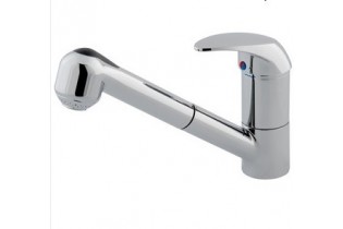 Mitigeur monocommandé évier "Royal Plus" douchette extractible, laiton chromé