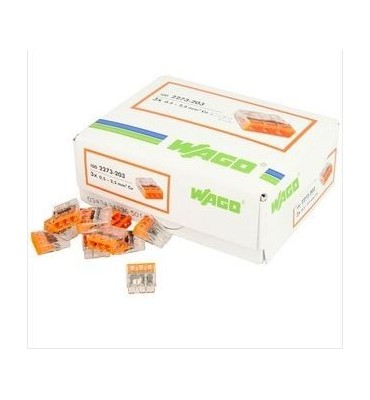 Connecteur Wago série 2273 3x0,5-2,5mm², 450V, orange, EMB100