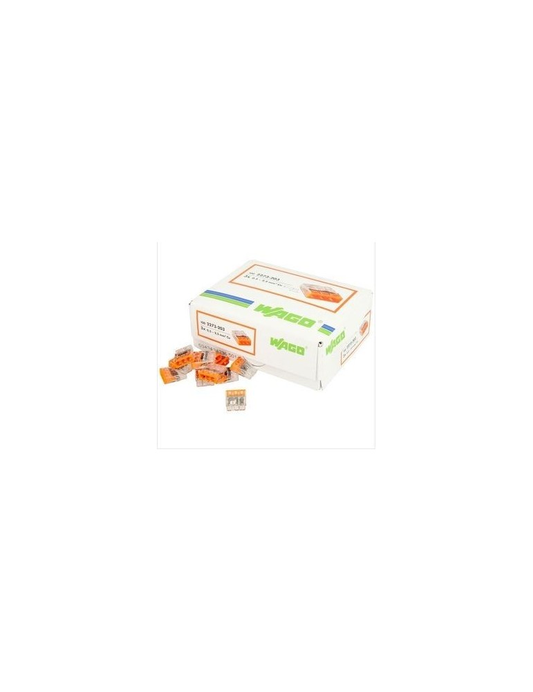 Connecteur Wago série 2273 3x0,5-2,5mm², 450V, orange, EMB100