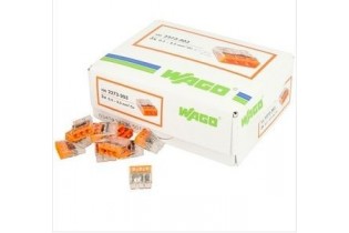 Connecteur Wago série 2273 3x0,5-2,5mm², 450V, orange, EMB100