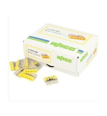 Connecteur Wago série 2273 5x0,5-2,5mm², 450V, jaune, EMB100
