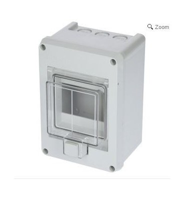 Coffret apparent étanche,jusqu'à 4 mod. 1 rangée, bornes PE/N, IP55