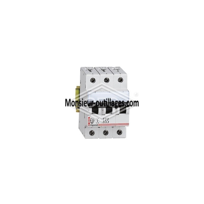 Disjoncteur Legrand 32A caractéristique C 3 pôles 6kA