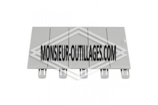 Obturateur Legrand Plexo³ gris clair divisible pour 5 modules