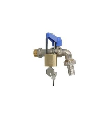 Robinet à bille en laiton 3/4'' avec fermeture et levier