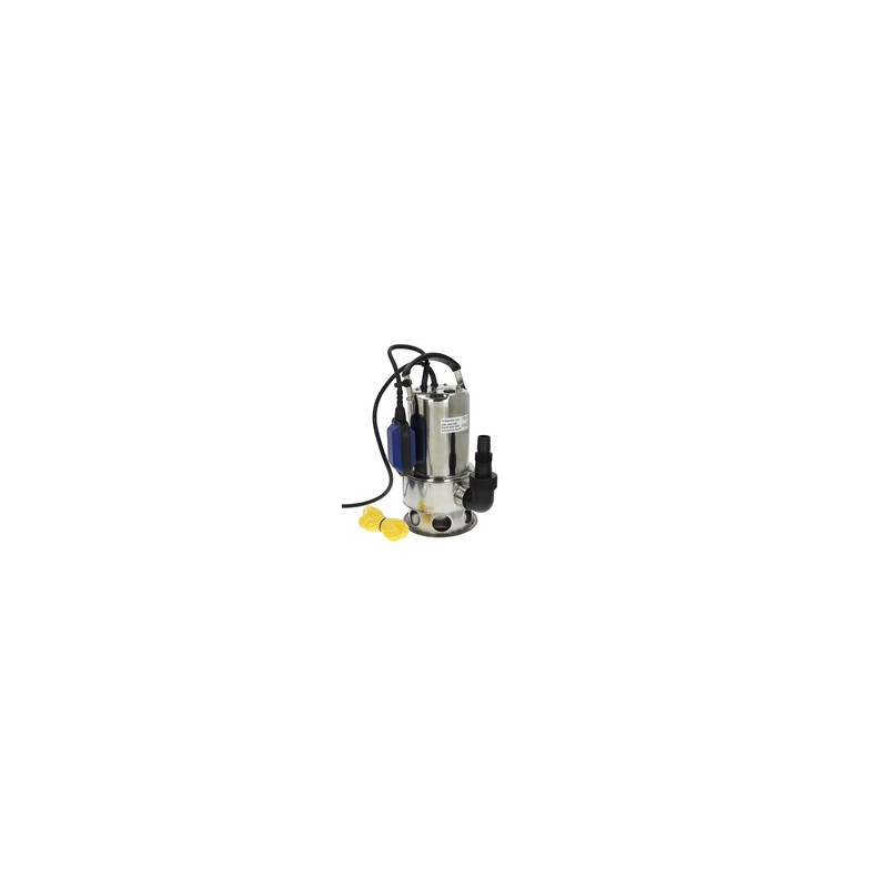 Pompe submersible pour eaux usées inox 750W avec interrupteur à flotteur