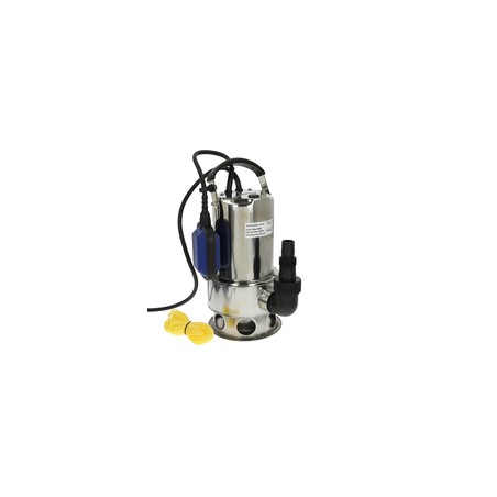 Pompe submersible pour eaux usées inox 750W avec interrupteur à flotteur